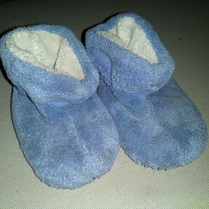 Acorn Light Blue Toddler Slippers, Size 4.5-5